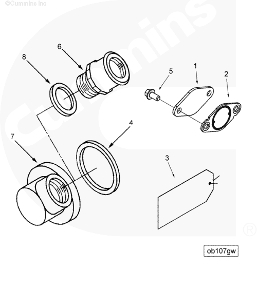  Cummins  Кольцо уплотнительное маслозаливной горловины