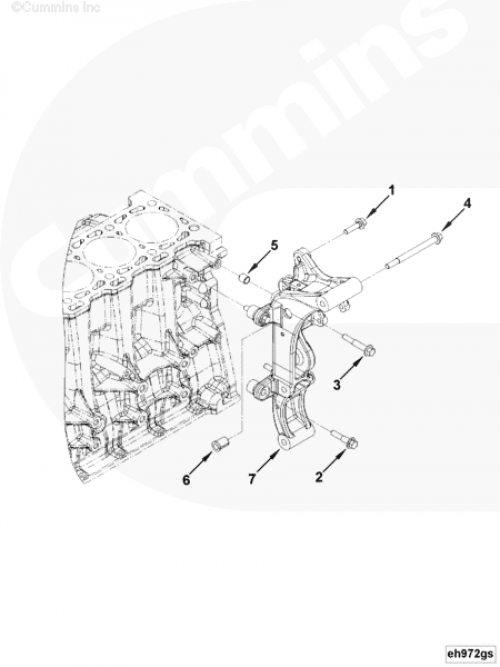  Cummins  Болт крепления генератора короткий