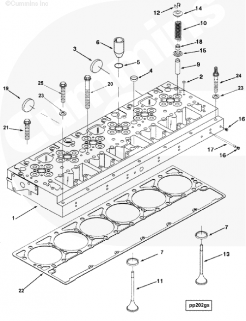  Cummins  Болт ГБЦ