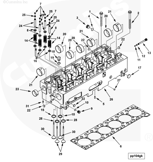  Cummins  Направляющая клапана