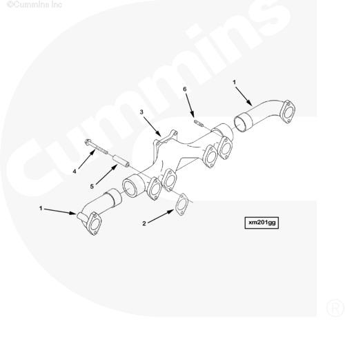  Cummins  Прокладка выпускного коллектора
