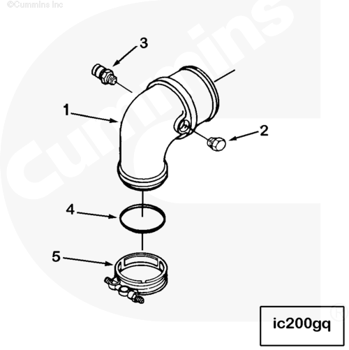  Cummins  Патрубок забора воздуха 
