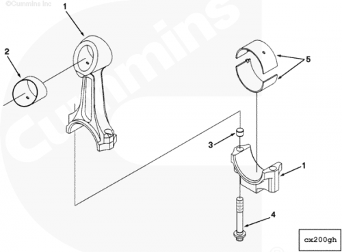  Cummins  Вкладыш шатунный