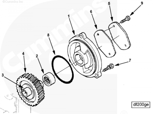  Cummins  Подшипник игольчатый шестерни привода насоса ГУР