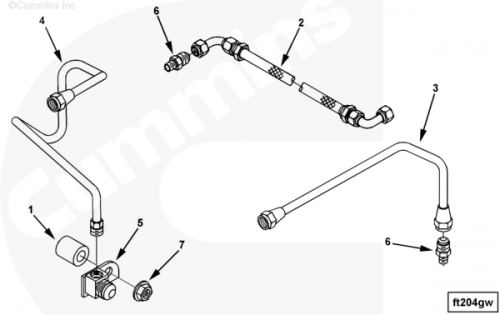  Cummins  Соединитель топливных трубок