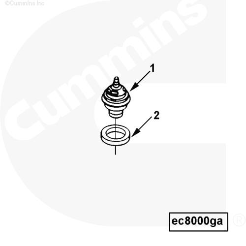  Cummins  Кольцо уплотнительное термостата