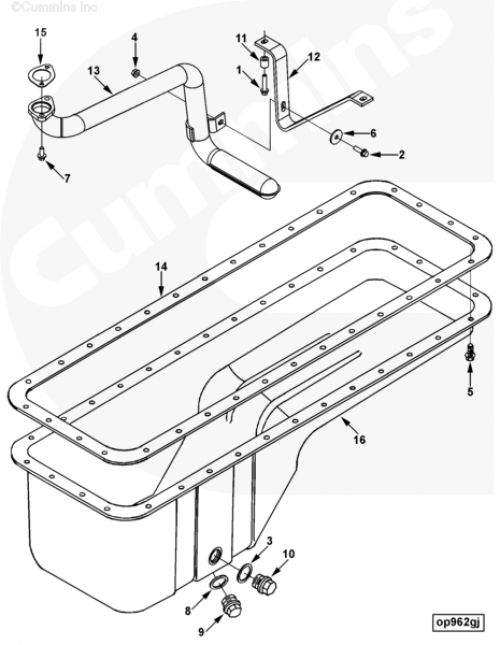  Cummins  Кольцо уплотнительное пробки слива масла