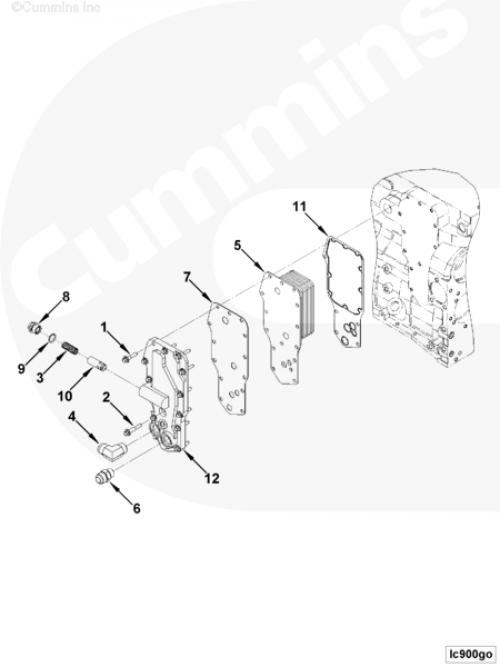 Cummins  Маслоохладитель (теплообменник)