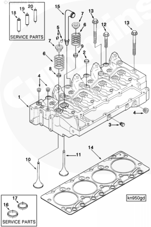  Cummins  Седо впускного клапана