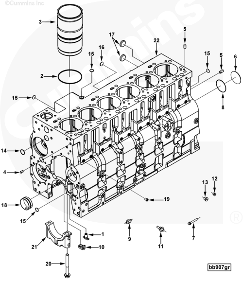  Cummins  Гильза ремонтная