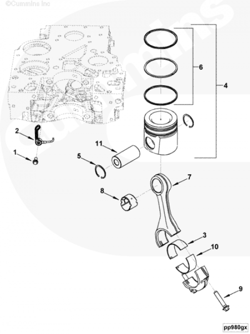 Cummins  Поршень