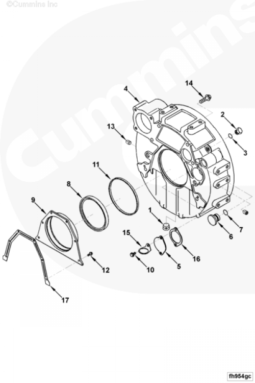  Cummins  Картер маховика