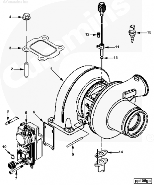  Cummins  Турбокомпрессор Holset HE561VE HE500VG 