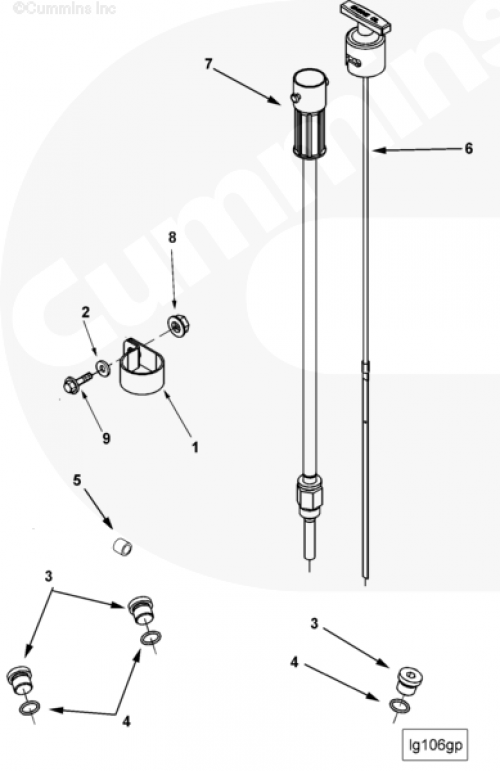  Cummins  Щуп уровня масла