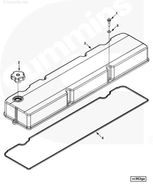  Cummins  Крышка клапанная