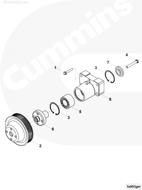  Cummins  Подшипник вентилятора