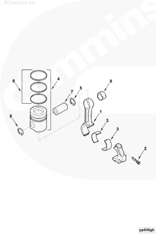  Cummins  Вкладыш шатунный