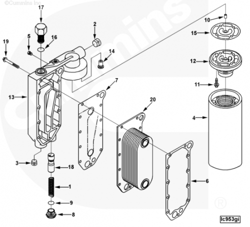  Cummins  Масляный фильтр Fleetguard LF3548