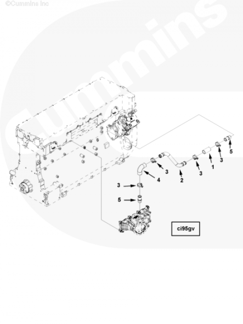  Cummins  Шланг компрессора забора воздуха