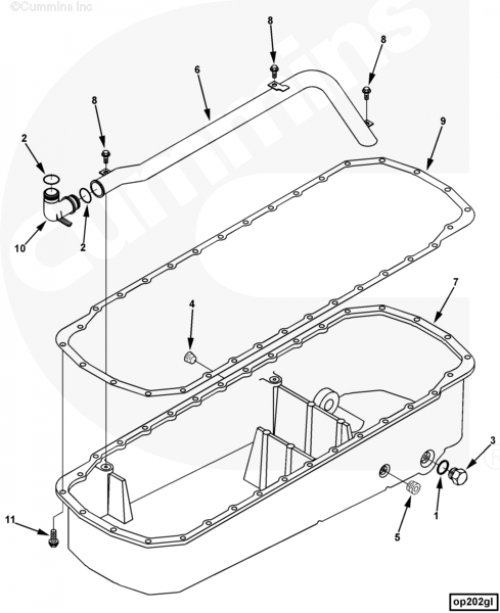  Cummins  Трубка маслоприемная поддона