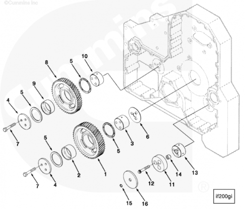  Cummins  Фиксатор шестерни ГРМ