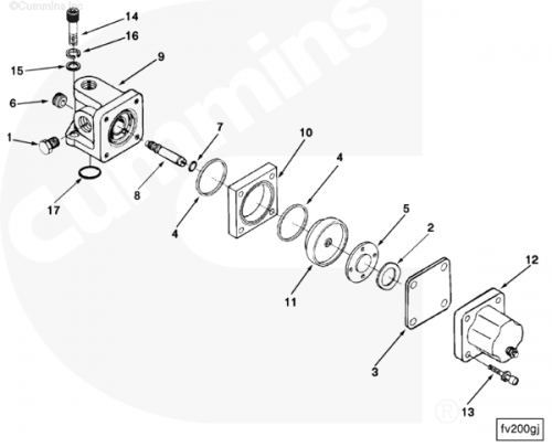  Cummins  Соленоид ТНВД (клапан отсечки топлива)