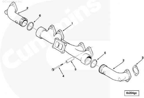  Cummins  Прокладка выпускного коллектора