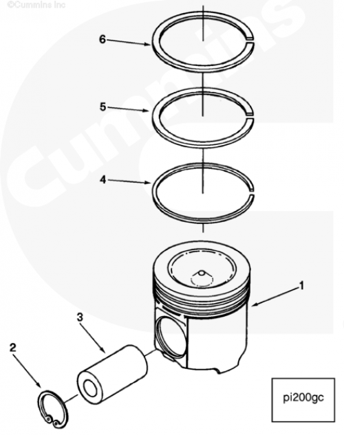  Cummins  Комплект поршневых колец