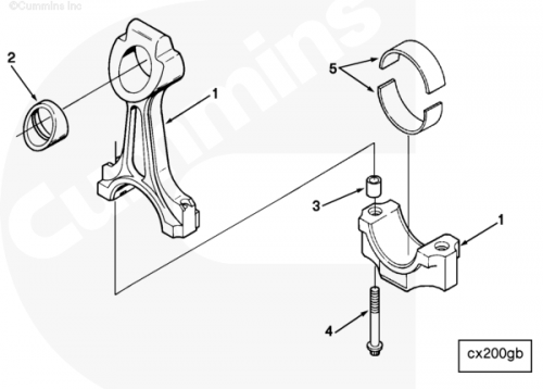  Cummins  Вкладыш шатунный