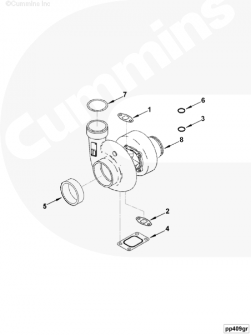  Cummins  Кольцо уплотнительное турбины