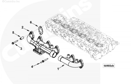  Cummins  Прокладка выпускного коллектора