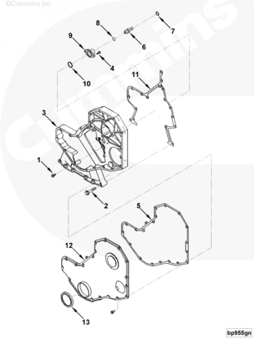  Cummins  Картер шестерен ГРМ