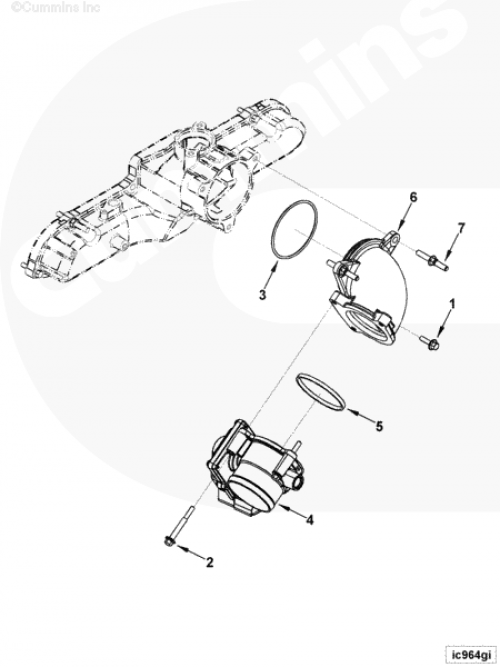  Cummins  Клапан контроля подачи воздуха во впускной коллектор