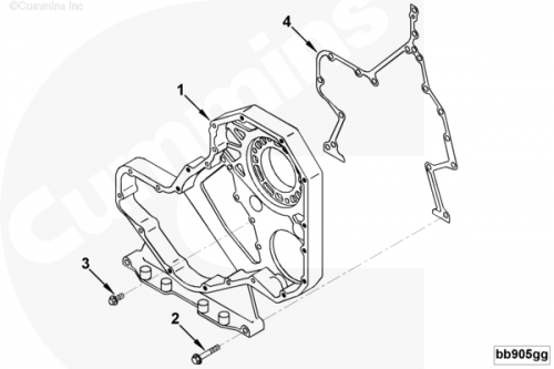  Cummins  Прокладка картера шестерен распределительного вала