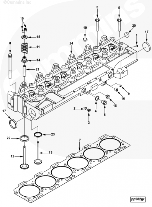  Cummins  Направляющая клапана