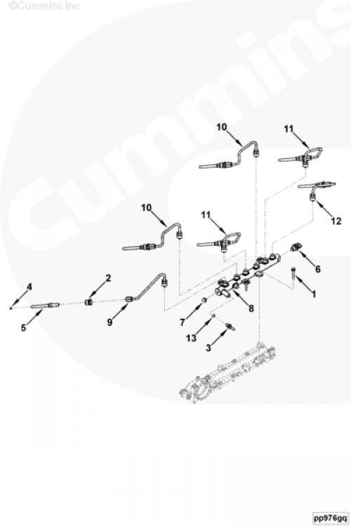  Cummins  Датчик давления топлива в рампе