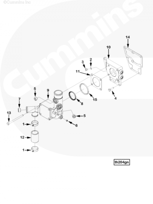  Cummins  Кольцо уплотнительное термостата