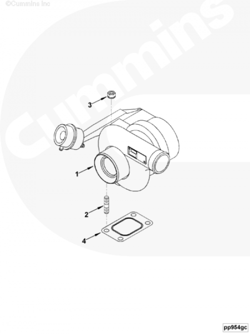  Cummins  Турбокомпрессор Holset HX35W