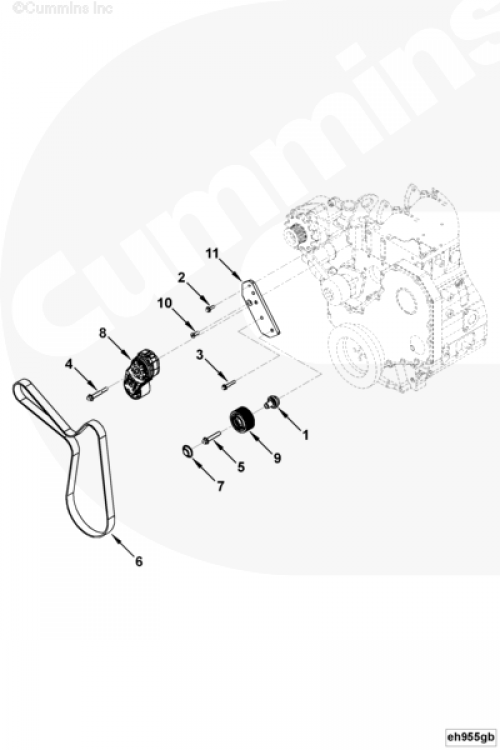  Cummins  Ремень приводной 8PK1365