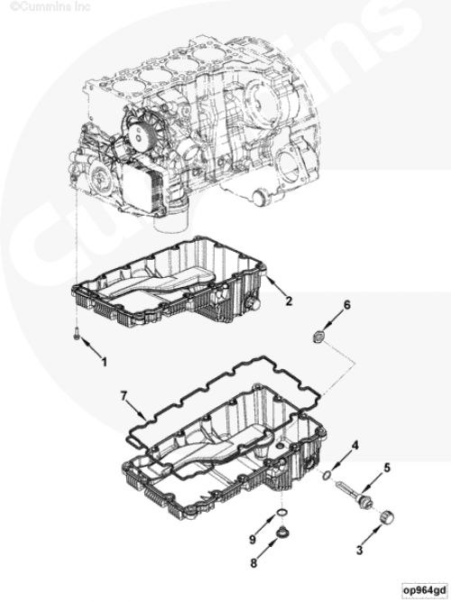  Cummins  Электрический подогреватель масла в поддоне (220V/500W)