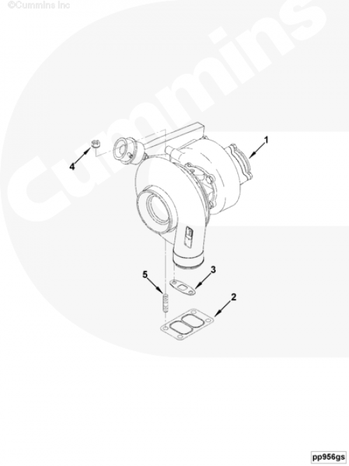  Cummins  Турбокомпрессор Holset HX35W