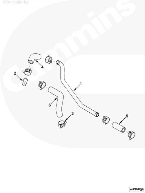  Cummins  Патрубок ОЖ